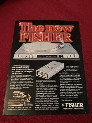 Fisher Micro Processor Controlled Turntable 1980 Print Ad - Great to frame!-image