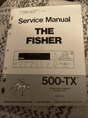 Vintage Fisher Model 500-TX Receiver Service Manual (Beginning serial #10001)-image