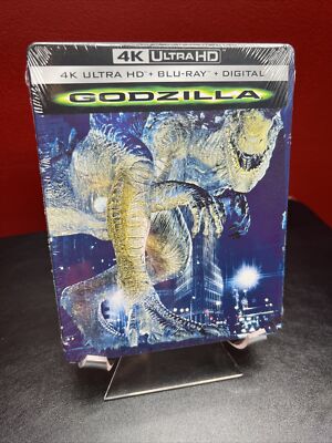 Godzilla Limited Edition Steelbook (4K UHD+Blu-ray+Digital, 1998) Factory Sealed-image