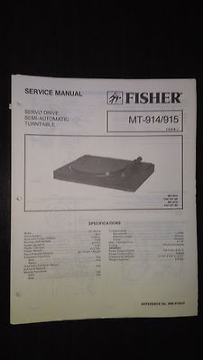 Fisher mt-914 915 Service Manual original repair stereo turntable record player-image