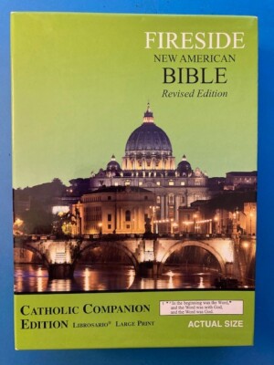 New American Bible Revised Edition Catholic Companion Bible Fireside Leather-image