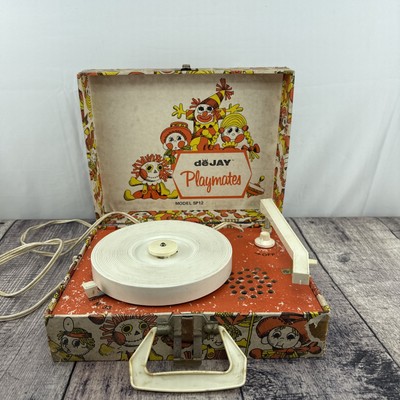 Vintage VHTF Retro DeJay Playmates SP12 Childrens Record Player Plays33s/45s-image