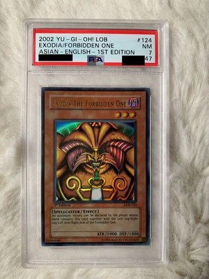 PSA 7 YuGiOh Exodia LOB-124 The Forbidden One  1st Edition Ultra Rare-image