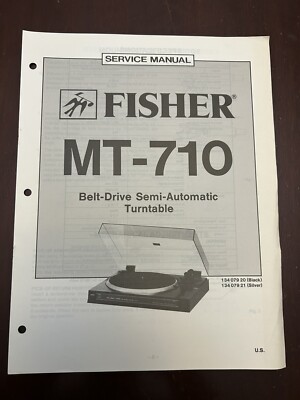 Fisher MT-710 Semi-Automatic Turntable Service Manual Vintage OEM Diagrams-image