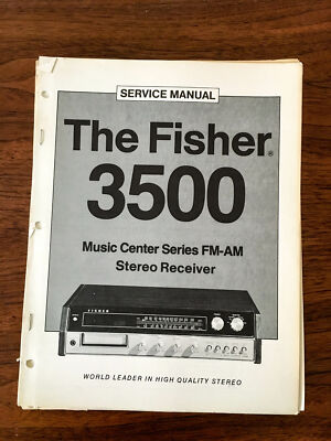 Fisher 3500 Receiver Service Manual *Original*-image