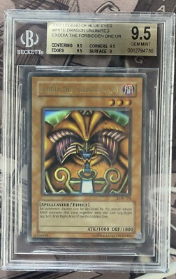 2002 Exodia The Forbidden One Ultra Rare LOB BGS 9.5-image