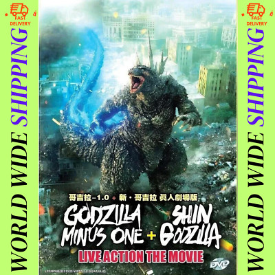 Godzilla Minus One + Shin Live Action The Movies DVD English Subtitle-image
