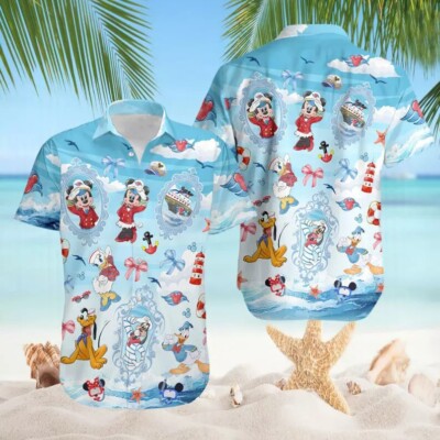 Mickey Mouse & Friends Coquette Cruise Trip Summer Vacation Hawaiian Shirt -image