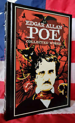 NEW Edgar Allan Poe Collected Works Bonded Leather Raven Rue Morgue Deluxe Ed-image
