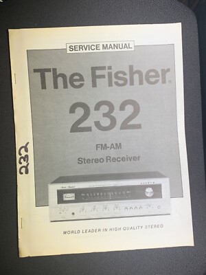 Fisher 232 Service Manual FM/AM Stereo Receiver Photocopy-image