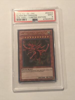 2010 Yu-Gi-Oh! Slifer The Sky Dragon #EN002 Legacy Collection PSA 9 -image