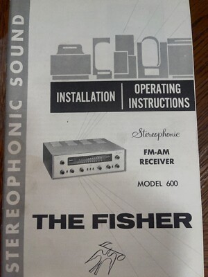 Fisher 600 Owners Manual AM-FM Stereo Receiver Original-image