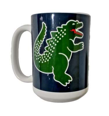 Rare GODZILLA Mug by Orca Coatings - Lacoste Style Design - Kaiju Creature Class-image