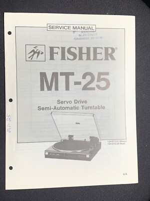 Fisher MT-25 Service Manual Servo Drive Semi-Automatic Turntable Original-image