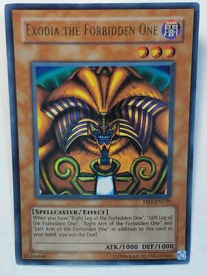 Exodia The Forbidden One Ultra Rare DB1-EN139 Unlimited NM Yugioh-image