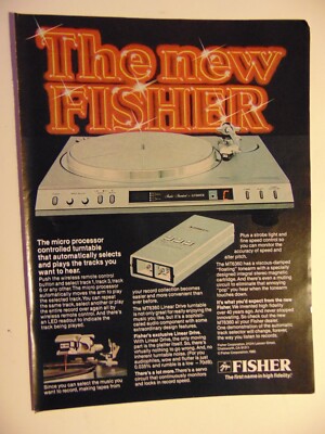 1980 FISHER MT 6360 Linear Drive Turntable vintage print ad-image