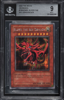 2004 YUGIOH YMA-EN001 SLIFER THE SKY DRAGON SECRET RARE BGS 9 MINT #0014484249-image