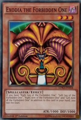 LDK2-ENY04 EXODIA THE FORBIDDEN ONE COMMON 1ST EDITION YuGiOh CARD-image