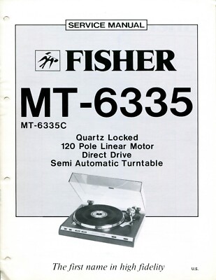 Vintage Fisher Service Manual Direct Drive Turntable MT-6335/ MT-6335C-image