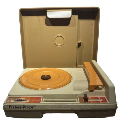 Vintage 1978 Fisher Price Record Player Model 825 Kid Phonograph Turntable Works-image