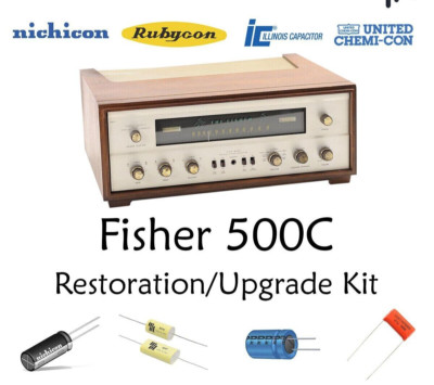 Fisher 500C restoration recap repair upgrade rebuild kit fix filter capacitor-image