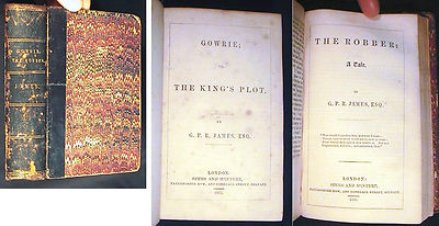 1850 G P R JAMES GOWRIE KINGS PLOT + THE ROBBER TALE ONE VOL SIMMS M'INTYRE-image
