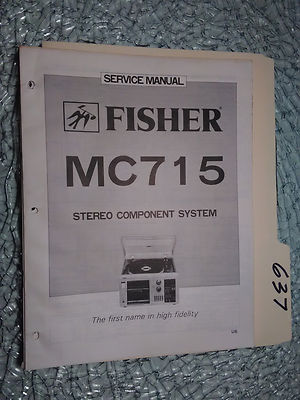 Fisher MC-715 service manual original repair book stereo tuner radio turntable-image