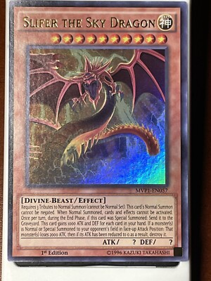 Yu-Gi-Oh! SLIFER THE SKY DRAGON DSOD Movie Pack 1st Ed HOLO (ALT ART) MVP1-EN057-image