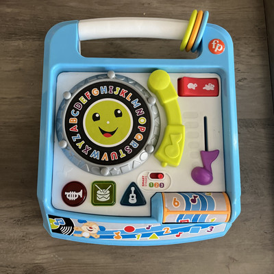 Fisher-Price Laugh & Learn Remix Record Player, Activity Toy w/ Lights & Sounds-image