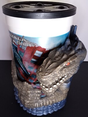 1998 Godzilla The Movie :Taco Bell cup holder with cup and lid new and UNUSED-image