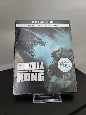 Godzilla vs Kong Glow in the Dark Steelbook (4K UHD+Blu-Ray+Sleeve) Sealed-image