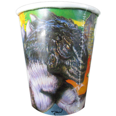 GODZILLA VINTAGE 9oz PAPER CUPS (8) ~ Birthday Party Supplies Beverage Drinking-image