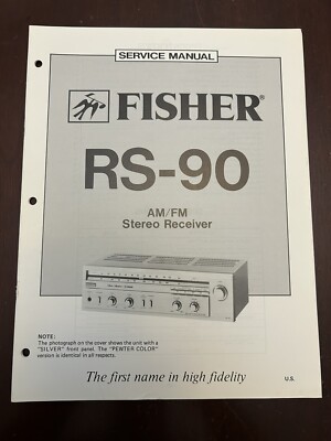 Fisher RS-90 AM/FM Stereo Receiver Service Manual Vintage OEM Diagrams-image