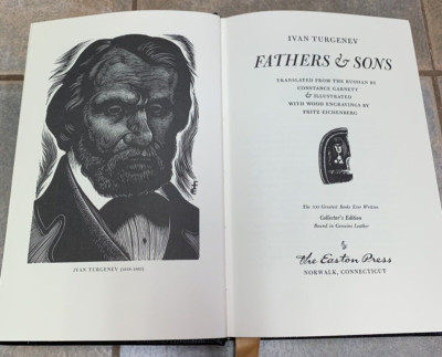 Fathers and Sons by Ivan Turgenev, Leather Collectors Edition, Easton Press-image