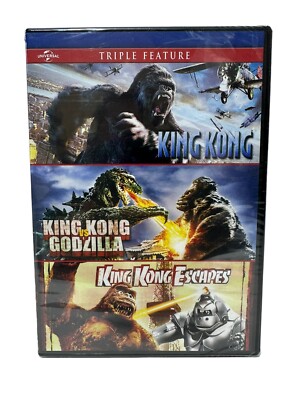 King Kong Godzilla Triple Movie Feature DVD NEW SEALED NIB King Kong Escapes-image