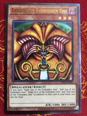 Exodia The Forbidden One Ultimate Rare OP25-EN001 Yugioh OTS Tournament Pack LP-image