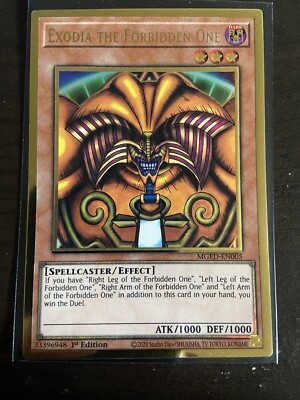 Exodia the Forbidden One MGED-EN005 Maximum Gold: El Dorado 1st Edition NM!-image