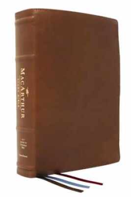 NASB, MacArthur Study - Leather Bound, by Thomas Nelson; MacArthur - New h-image