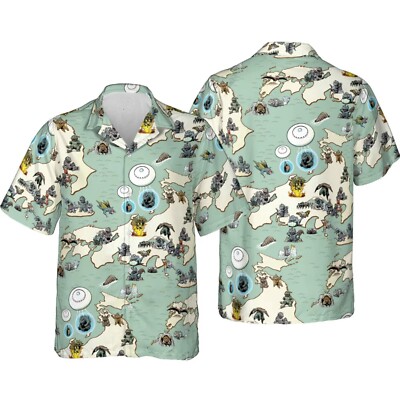 Godzilla Battle History 1954 -1975 Hawaiian Shirt S-5xl, Gift For Him-image