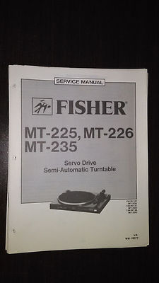 Fisher mt-225 226 235 Service Manual original stereo turntable record player-image
