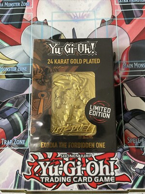 YuGiOh Exodia, The Forbidden One 24 Karat Gold Plated Card Limited Edition-image