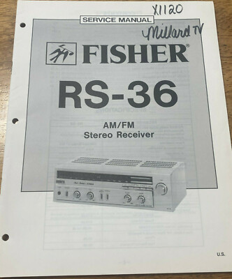 FISHER RS-36 AM / FM STEREO RECEIVER ORIGINAL SERVICE REPAIR MANUAL -image