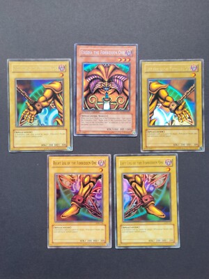 Exodia the Forbidden One 5 Card Lot LOB-120,121,122,123 + MC1-EN001 Yu-Gi-Oh! -image