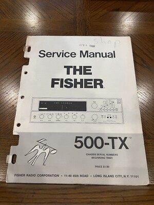 Fisher 500-TX / 500TX Receiver Service Manual *Original* With Parts List-image