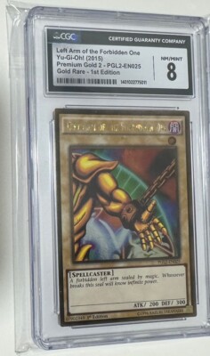 Yugioh Exodia The Forbidden One Left Arm Holo CGC Graded 8 Not PSA Card-image