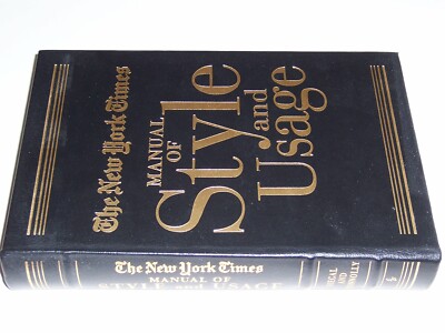 easton press NEW YORK TIMES: MANUAL OF STYLE AND USAGE edited by Allan M. Siegel-image