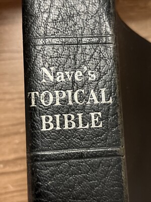 Nave's Topical Bible Black Leather Southwestern 1962 Thumb Index-image