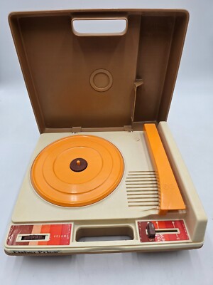 Vintage 1978 Fisher Price Record Player Turntable Tested Works.-image