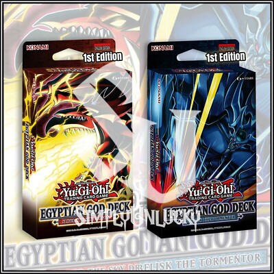 YuGiOh EGYPTIAN GOD DECK: 1ST EDITION SLIFER & OBELISK 80 CARDS SEALED🔥-image