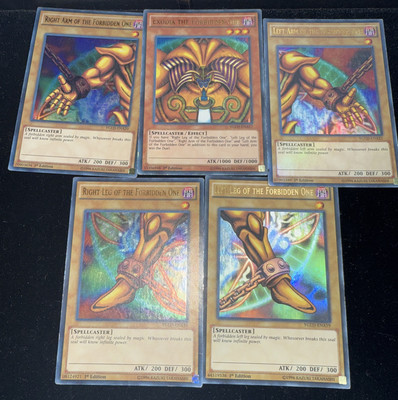 Yugioh Exodia The Forbidden Holo Ultra Rare Original Complete Set-image